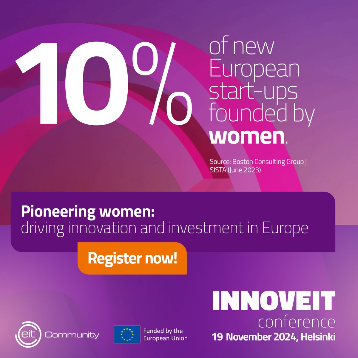 Everyone can play a role in standing up for equal opportunities to close the gender gap. One way to connect with like-minded people &amp; drive this movement forward is by attending the #INNOVEIT conference in Helsinki on 19 Nov, as part of @Slush.
Register: okt.to/Oky7Vd