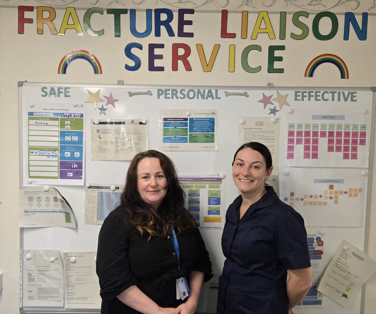 ELHT Fracture Liaison Service Team showcase the QI work undertaken to continuously improve services. FLS ensure people aged 50 and over who experience a broken bone after a fall have their bone health and falls risk checked and managed to reduce the risk of a subsequent fracture.