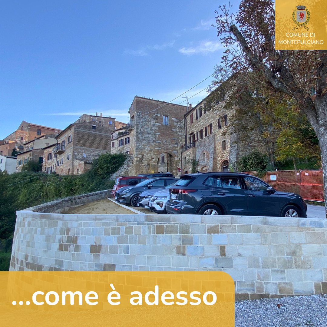 Riqualificata area di sosta nei pressi del centro storico di #montepulciano con affaccio sulla #valdorcia 
montepulciano.consorzioterrecablate.it/novita/riquali…