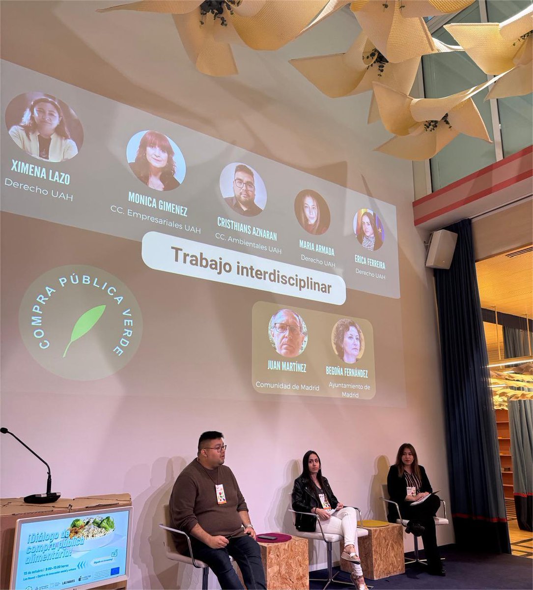 Gracias a María Armada, Cristhian Aznaran y Erica Ferreira, miembros de <a href="/cpvuah/">Compra Publica Verde UAH</a>, por exponernos los resultados de su recién publicado estudio sobre el grado de ambientalización de los contratos de comedores escolares en España y hacernos reflexionar sobre lo que queda por mejorar