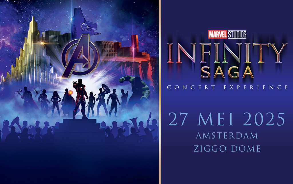 Op 27 mei 2025 komt Infinity Saga Concert Experience naar de Ziggo Dome! Stap in het portaal naar een andere dimensie en beleef de bijzondere beelden en verhalen van de grootste helden van Marvel Studios. De verkoop start aanstaande vrijdag 18 oktober om 10:00 uur via de website!