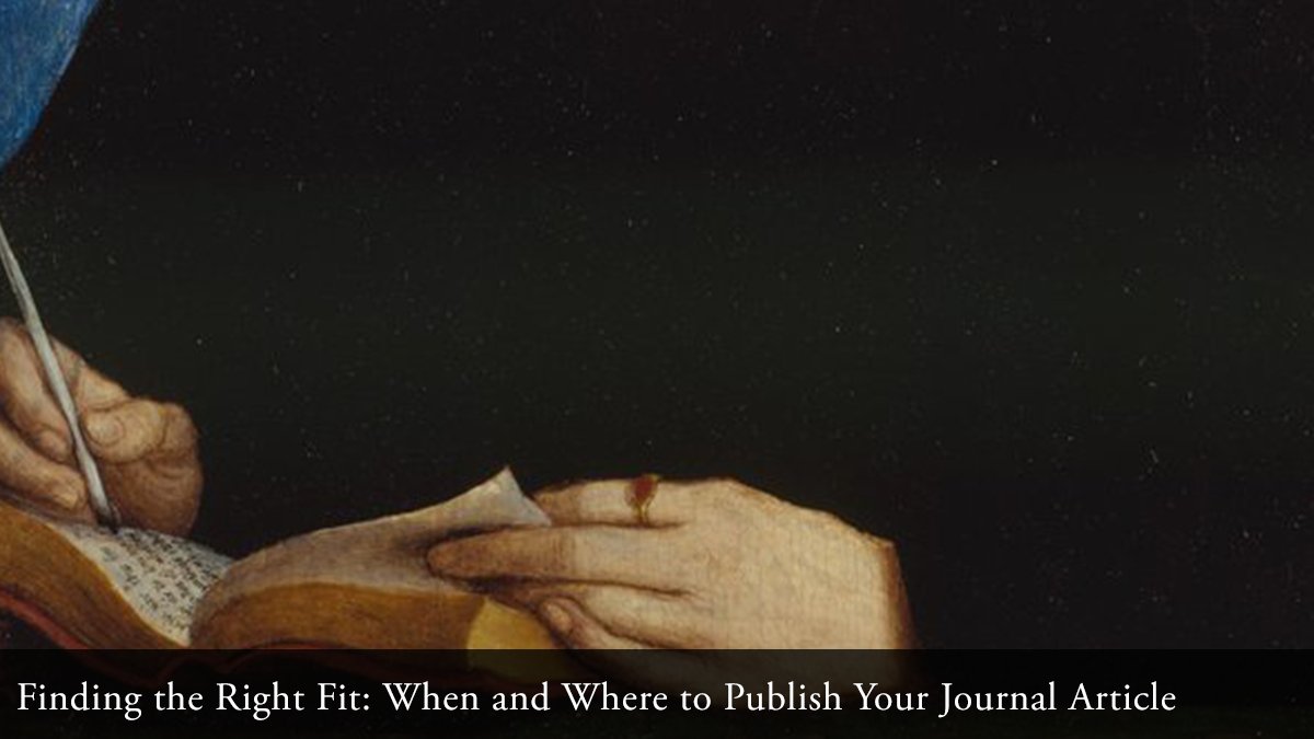Get practical publishing advice from scholars who will discuss how to identify the appropriate peer-reviewed journal for your research, article submission timelines &amp; process, and other questions of “fit.” Register for our Nov 7 webinar here: ow.ly/YSJB50TIqgu #RenTwitter