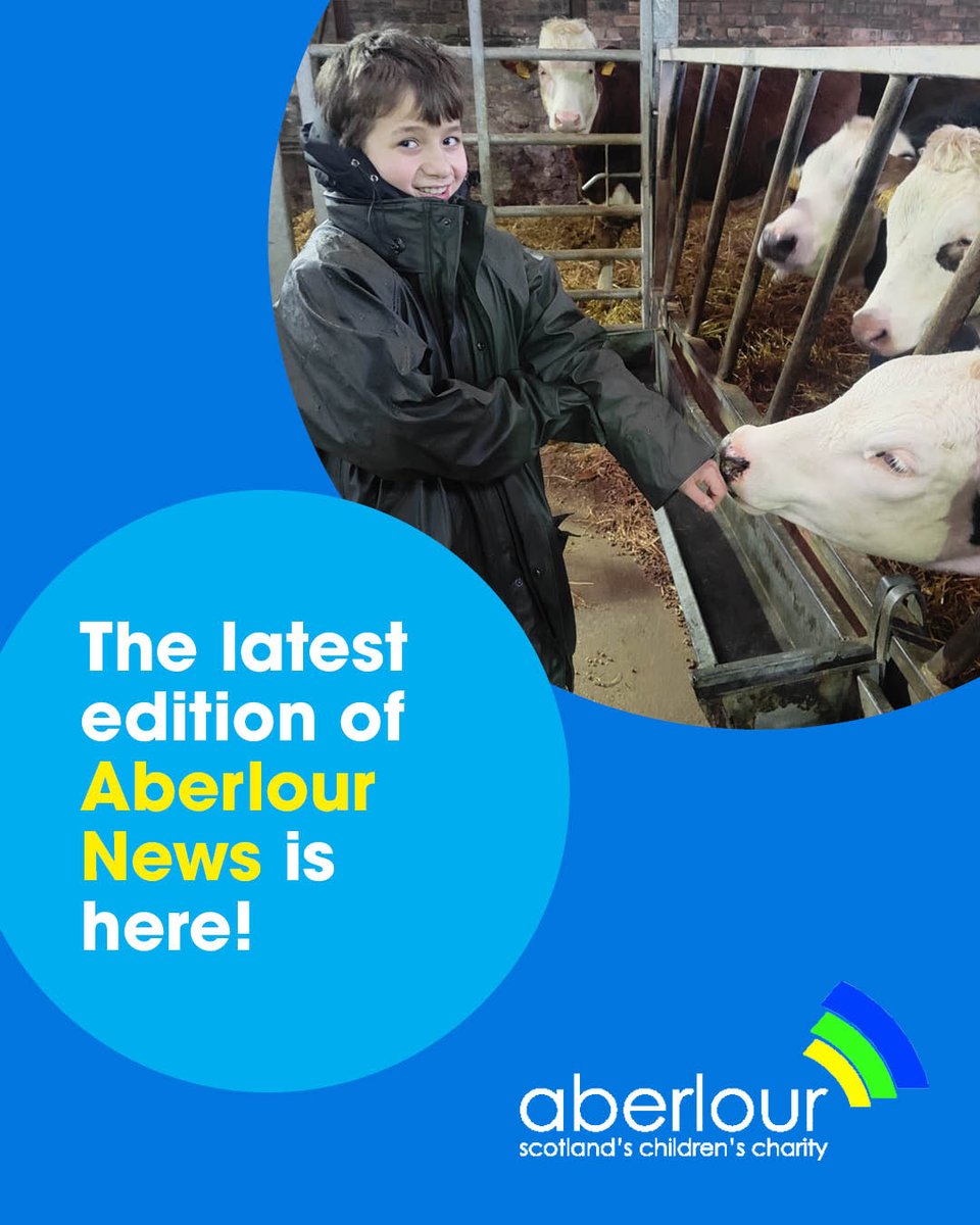 The latest edition of Aberlour News is here! 
💙Find out how donations are directly benefitting young people like Toni and Aaron
💚Discover how our partnership with <a href="/The_RHASS/">RHASS</a> is opening unique agricultural experiences for our young people
👓👇aberlour.org.uk/publications/a…