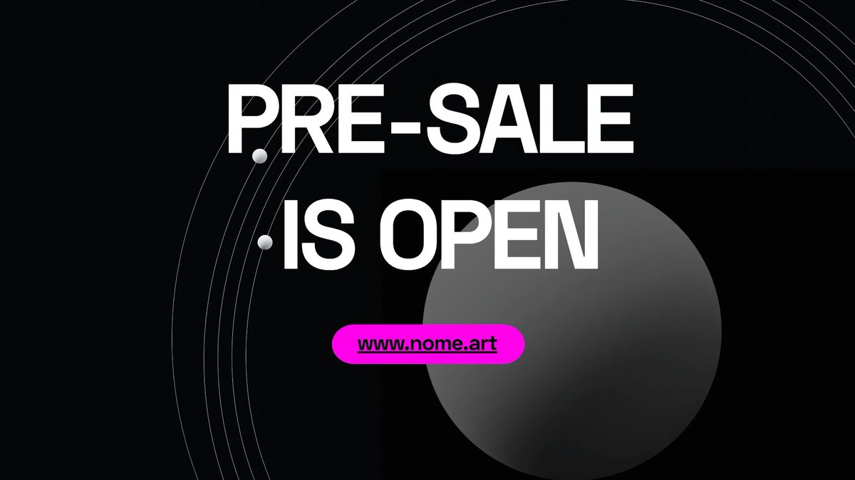 我们很高兴与 <a href="/nomenft/">NōME</a> 合作开发“GLOBE”10k mint，让您可以访问比特币上的 NōME 应用程序 

预售已开放：nome.art
🎁 抽取OG ×5  &amp;  WL×50

1⃣关注: <a href="/nomenft/">NōME</a> + <a href="/CC923643498/">辰辰</a> 
2⃣点赞&amp; 转推  加入dc：discord.gg/kCVx2m86
3⃣艾特3位好友
⏳ 48h开奖

总量10000 
PRICE: Presale |