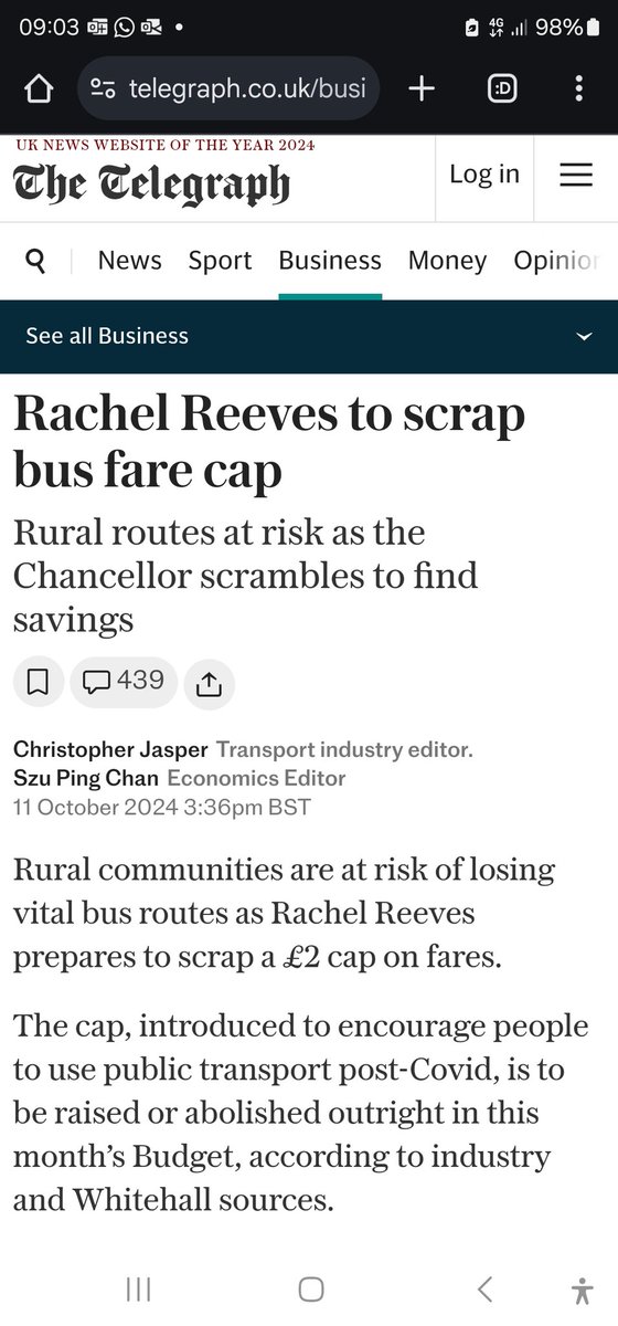 🚌  It is deeply worrying that the Labour Government might ditch the bus fare cap in the Budget - here's why...
🧵