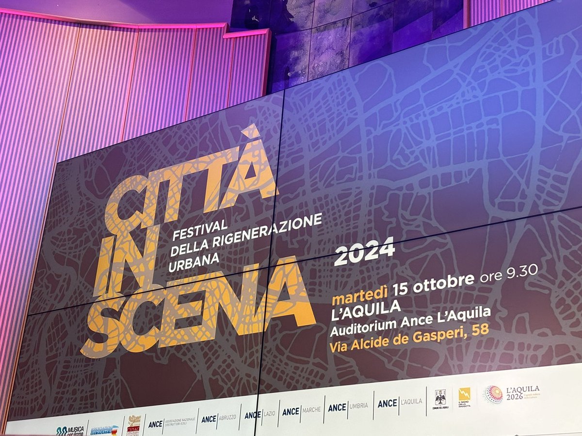 Tutto pronto per la tappa dell’Aquila di #Cittàinscena 

🔴 segui la diretta su ance.it