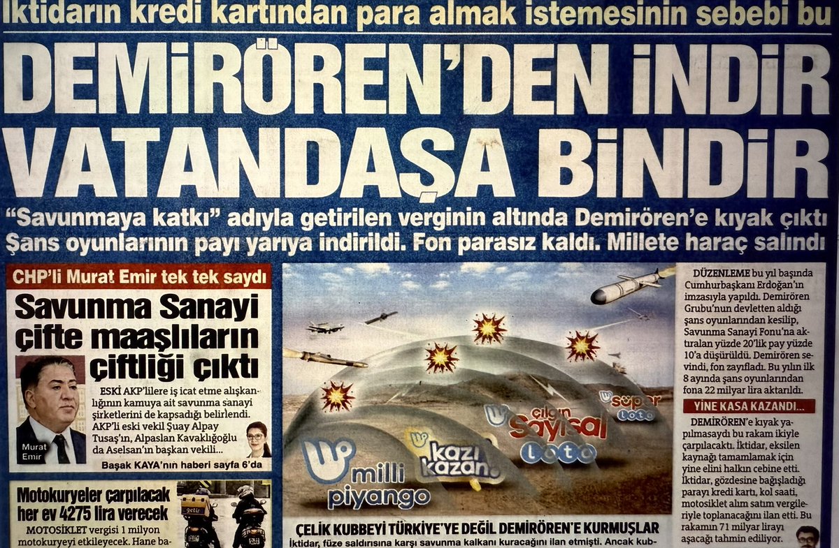 nevsinmengu's tweet photo. Savunma sanayi milletin 750 lirasına muhtaçsa neden şans oyunlarından savunma sanayine aktarılan fonu kıstınız? https://t.co/8jxAXhF7BR