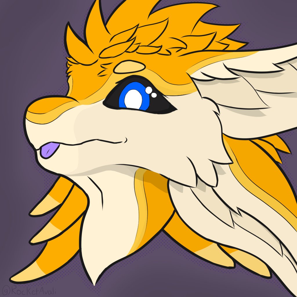 Cooked up a cute little headshot for <a href="/Dynvali/">dynnie.bsky.social</a>!

I'll be doing a couple more of these for those that submitted refs, y'all better be ready for more adorable beans :3