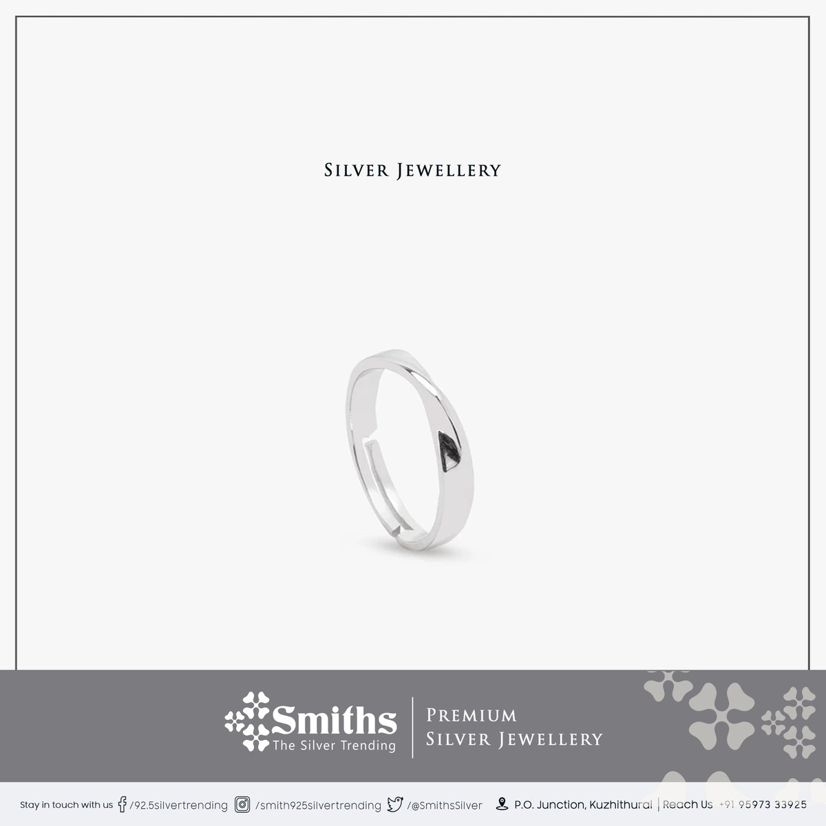 SmithsSilver's tweet photo. Smiths® 
#Smiths® | #ThesSilverTrending™ | #PremiumSilverJewellery | #SilverJewellery | #kuzhithurai | #marthandam | #kanyakumari | #கன்னியாகுமரி | #sterlingsilver | #viral | #puresilver | #silver | #puresilverjewelry | #925silver | #dailywear | #everydaywear | #designerjewelry https://t.co/GAGPjQ2C1y