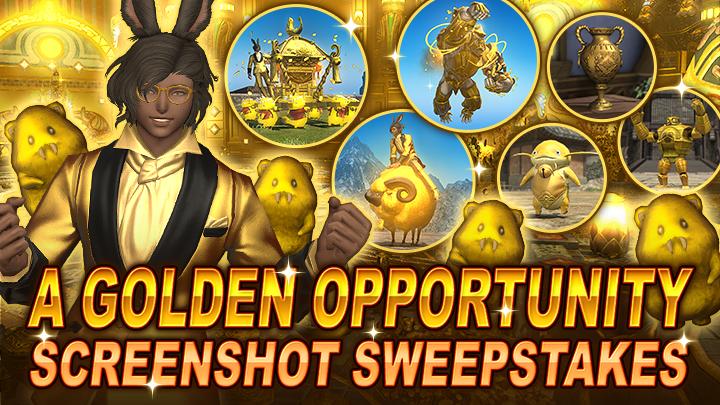 Presenting A Golden Opportunity Screenshot Sweepstakes!

1️⃣ Take a screenshot following key rule requirements
2️⃣ Reply with the screenshot and #FFXIVGoldenSweepstakes
3️⃣ Fill out the submission form to validate your entry

Learn more at ✨ sqex.to/AmILN