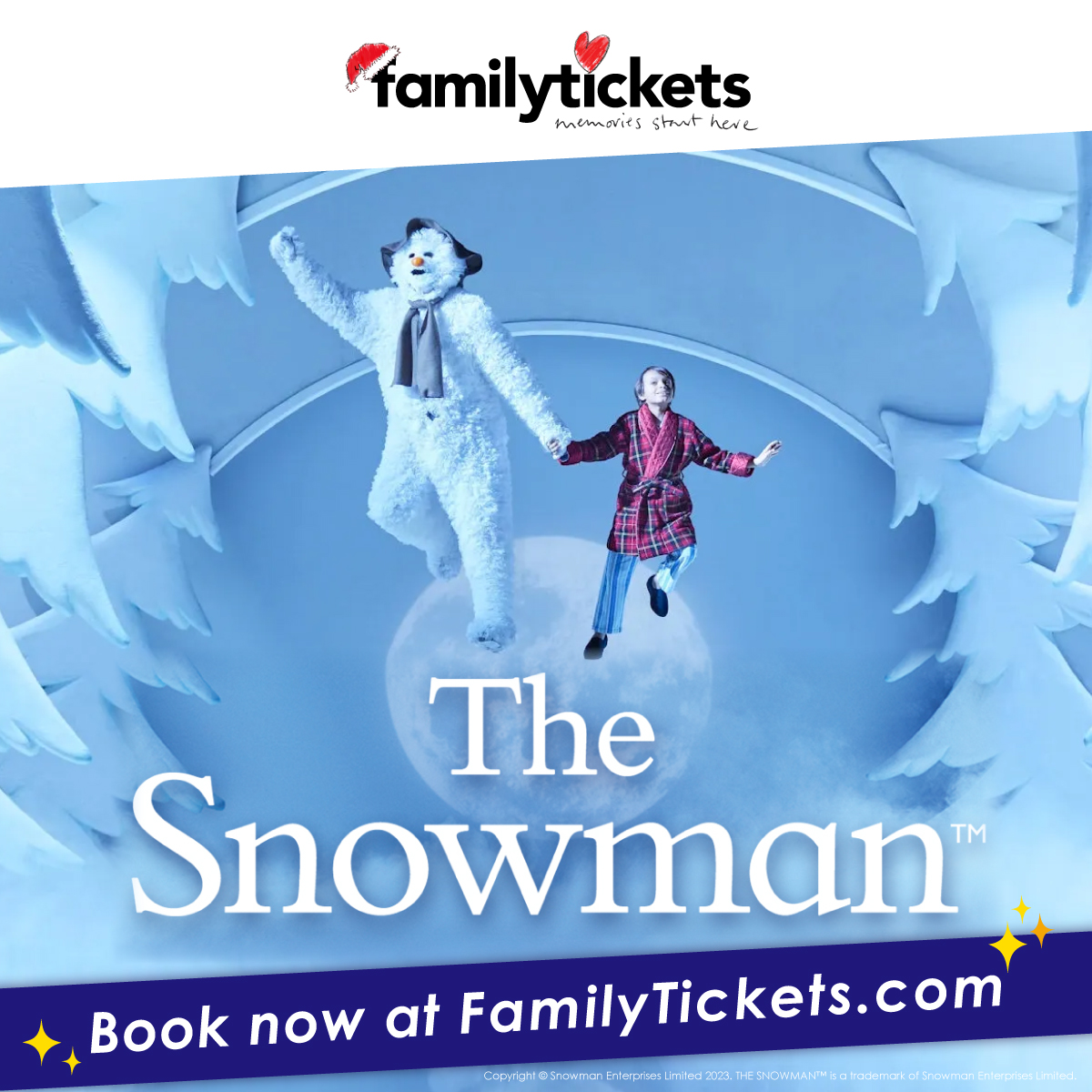 FamilyTicketsUK's tweet photo. ☃️ This Christmas, don’t miss your chance to experience #TheSnowman live on stage at London's Peacock Theatre from 23 Nov - 4 Jan 2025.

🎟️ Book your tickets at
👉 https://t.co/wXIEUoc5o5
to get the best seats!

Memories Start Here #WithFamilyTickets ❤️ https://t.co/DvtyGH71JJ