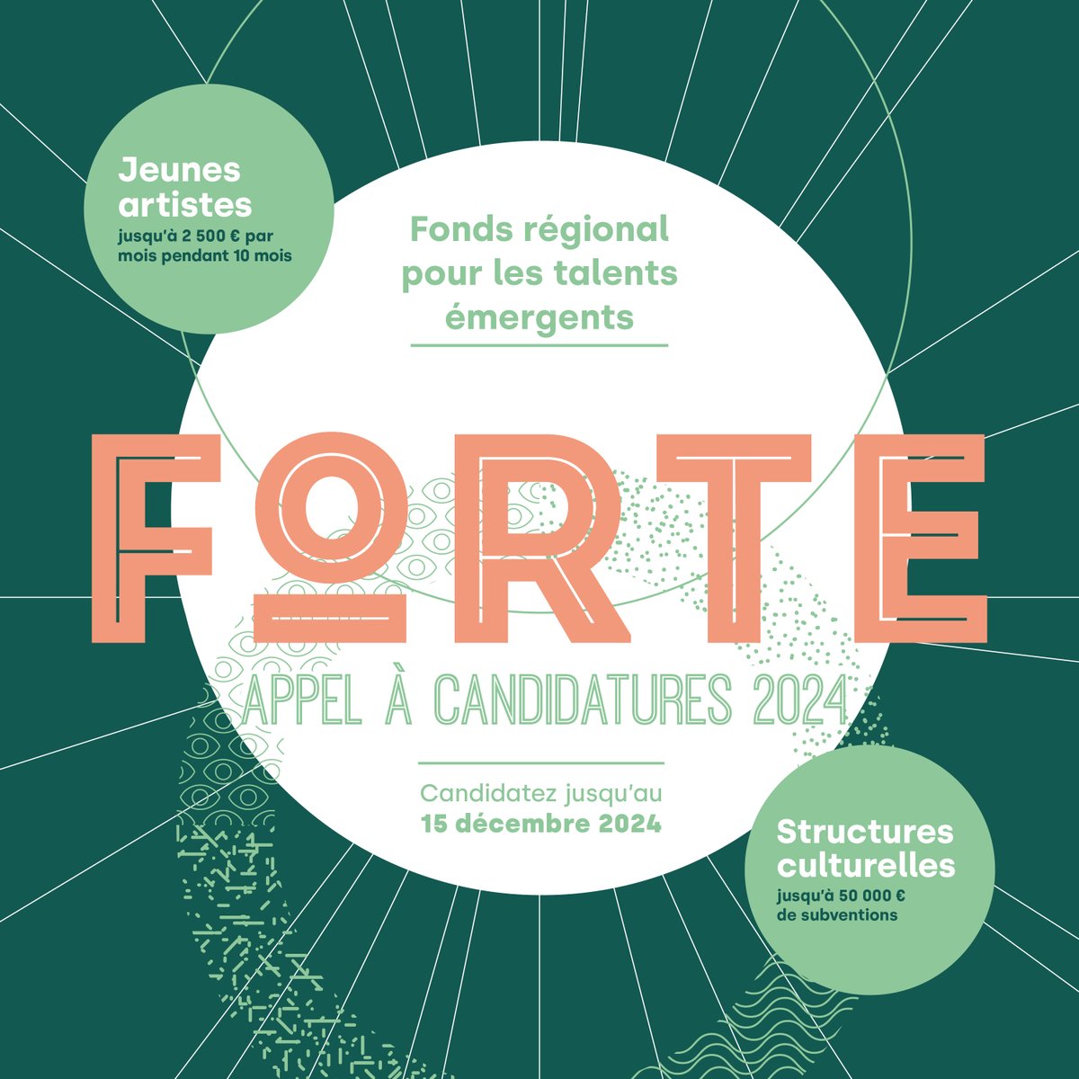 🎨 La 8ème édition de #FoRTE est ouverte !

Le Fonds régional pour les talents émergents accompagne et soutient financièrement  les jeunes artistes et créateurs en voie de professionnalisation dans la réalisation d'un projet !

Candidatez avant le 15/12 🔽
iledefrance.fr/toutes-les-act…