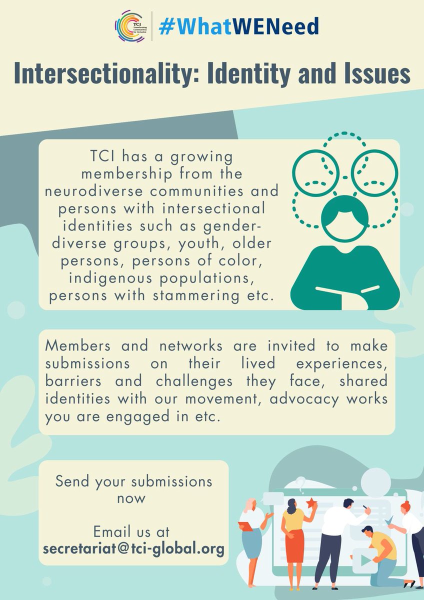 📢 Launching TCI's campaign, #WhatWENeed 2024!Our rights,our lives!

We invite submissions towards this year's thematics: Deinstitutionalization,Community inclusion,Access to justice, and Intersectionality:Identity and Issues

For more information, visit: whatweneed.tci-global.org