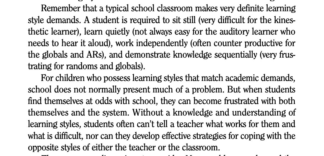 It’s difficult to convey just how bad training and professional development in education was 20 years ago. This train-wreck of a passage is from a bestselling book published in the 90s and the kind of thing that was uncritically adopted in thousands of schools.