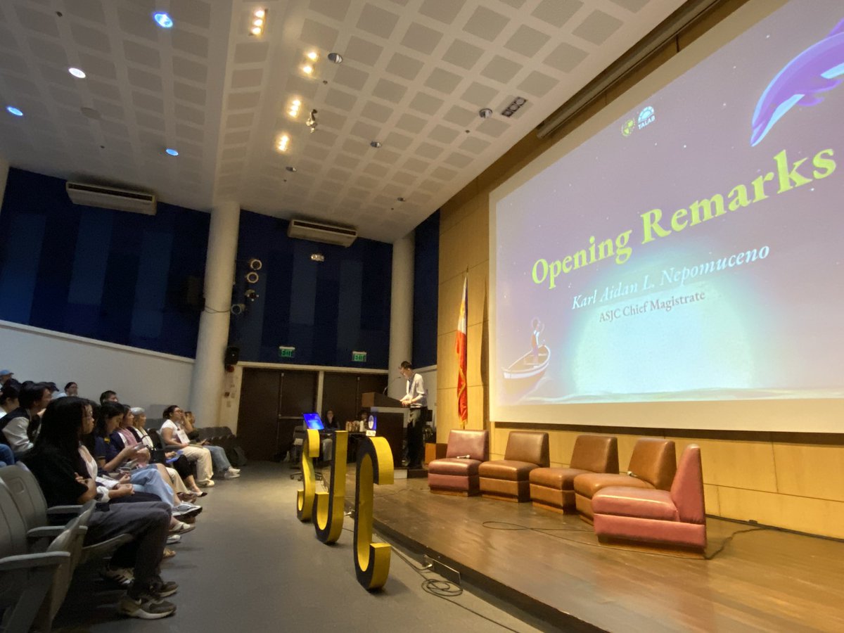 AteneoSJC's tweet photo. See: The Court hosts its TALAB session, "From the Womb to the Waves: How An Unborn Generation and Dolphins Sued the Philippine Government.” https://t.co/49kCbRshbc