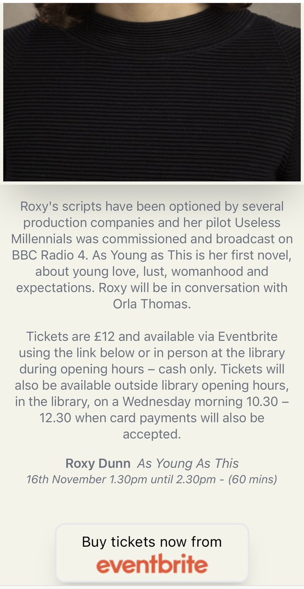 Roxy Dunn (@roxanadunn) on Twitter photo Bristol friends and people… I’m going to be chatting about #AsYoungasThis <a href="/CliftonLiterary/">Clifton Literary Festival</a> on Nov 16th with the wonderful writer <a href="/OrlaThomas/">Orla Thomas</a> and would love to see your faces in the audience. Tkts in bio Bristol friends and people… I’m going to be chatting about #AsYoungasThis <a href="/CliftonLiterary/">Clifton Literary Festival</a> on Nov 16th with the wonderful writer <a href="/OrlaThomas/">Orla Thomas</a> and would love to see your faces in the audience. Tkts in bio