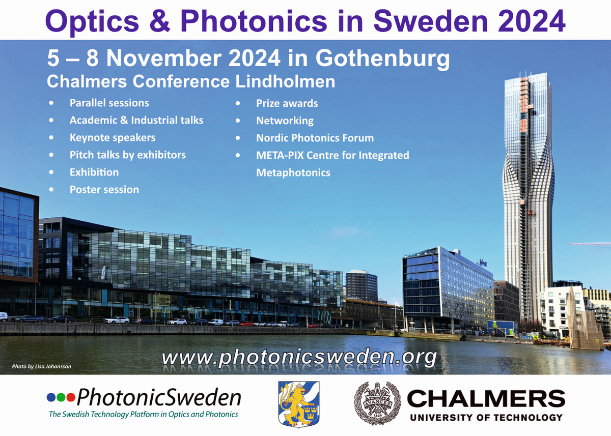Join the OPS 2024 conference from November 5-8, organized by <a href="/PhotonicSweden/">PhotonicSweden</a>.
📢 You can still register and contribute posters to showcase your work! Plus, EOS members enjoy a discount on registration fees!
Registration: bit.ly/3Y5sTOf
Submission: bit.ly/3Y4WJme