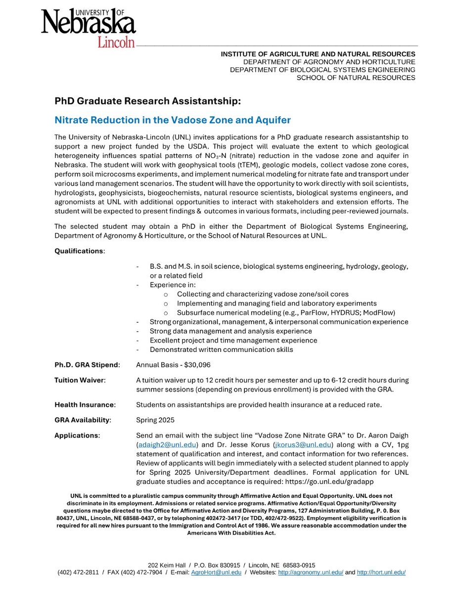 Emmanuel R. Mwakidoshi (@emwakidoshi) on Twitter photo Fellow Soil Scientists <a href="/m_daigh/">Aaron Lee M Daigh</a> is Hiring a PhD Graduate Student . See details below for Application 👇. All the very Best. Fellow Soil Scientists <a href="/m_daigh/">Aaron Lee M Daigh</a> is Hiring a PhD Graduate Student . See details below for Application 👇. All the very Best.