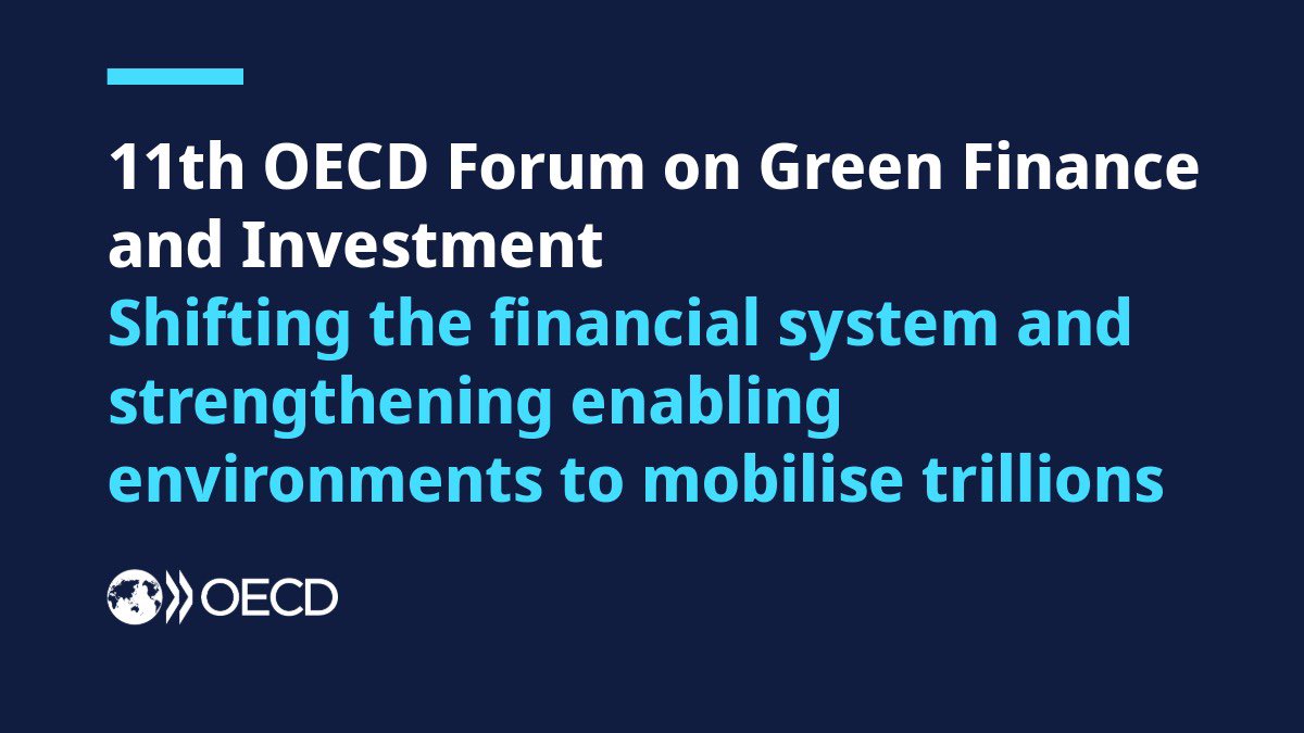 Pleased to open the OECD Forum on Green Finance &amp; Investment today with Helena Viñes Fiestas to discuss how we can achieve the Paris Agreement targets &amp; steer the global eco. towards env. sustainability through increased mobilised finance.

 🔗 oe.cd/gfi-forum2024 | #OECDgfi