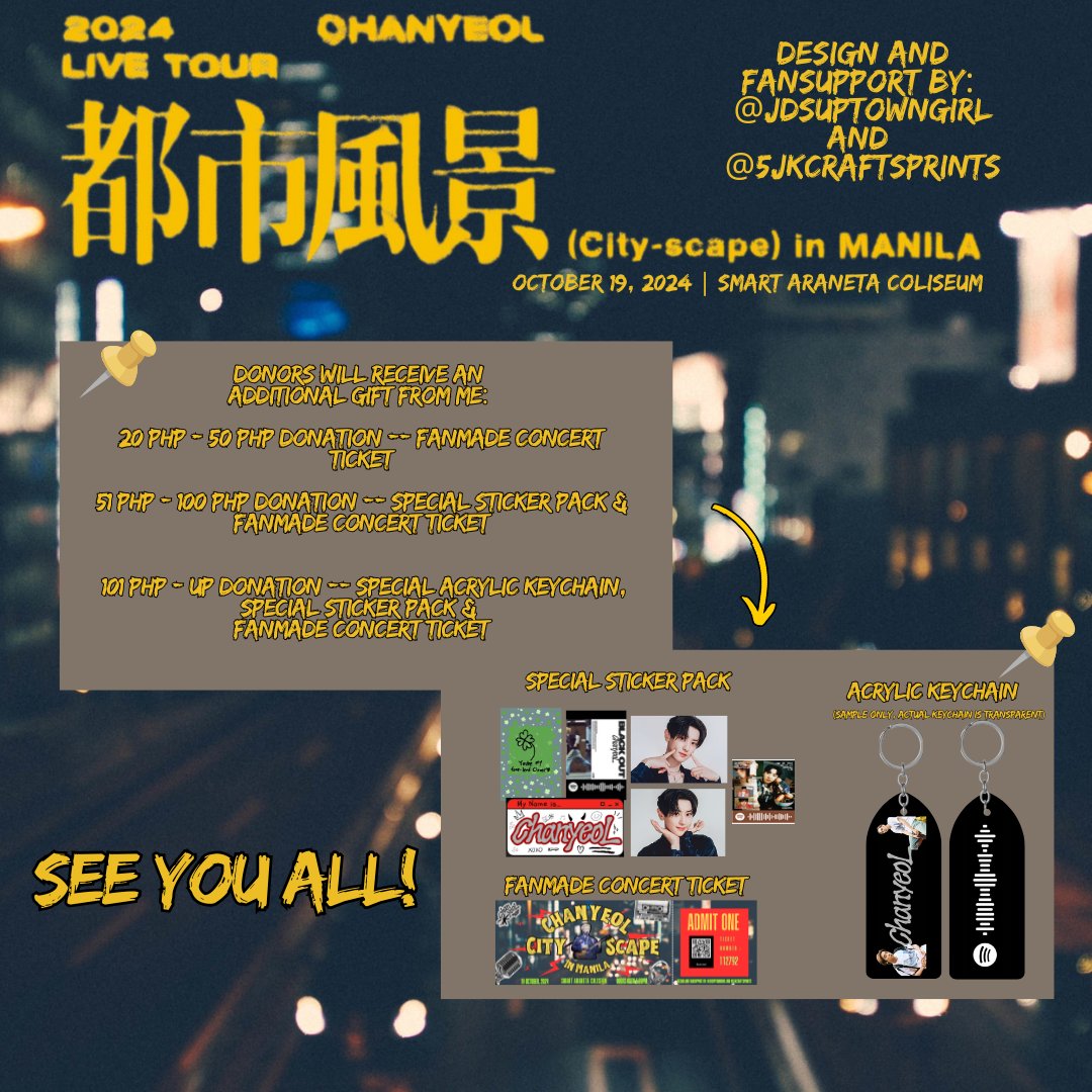 JDsUptownGirl's tweet photo. 🍒2024 CHANYEOL LIVE TOUR: (City-scape) in MANILA -- Fansupport by @JDsUptownGirl &amp; @5jkcraftsprints 🍒

Please see the details below ✨
See you! 🩷

#CHANYEOLinMANILA2024 
 #2024_CHANYEOL_LIVETOUR_都市風景_City_scape_in_MANILA #CHANYEOL #EXO https://t.co/Q6f0AdO1et