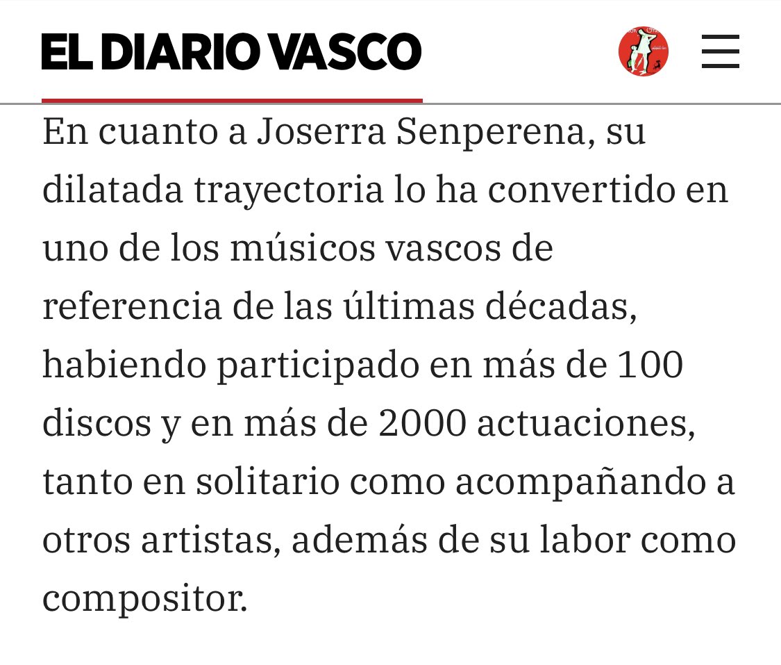 Al leer este párrafo de <a href="/eljukebox/">Alberto Moyano</a> he pensado que no sé si la sociedad vasca es consciente de la importancia de <a href="/jrsenperena/">Joserra Senperena</a> en la música de este país. El dato numérico impresiona, pero lo más asombroso es la diversidad de estilos, músicos, proyectos e iniciativas que dinamiza.