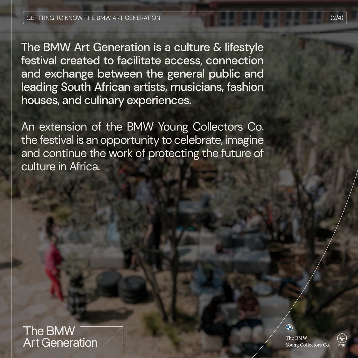 bmw_ycc's tweet photo. We’re all set to bring you another edition of The BMW Art Generation at the NIROX Sculpture Park on 2 November 2024. Swipe to learn more about the premise  of The BMW Art Generation.

Tickets cost R450 and you can purchase them using the link below: https://t.co/emPapTfMJR https://t.co/Z1fdczQD08