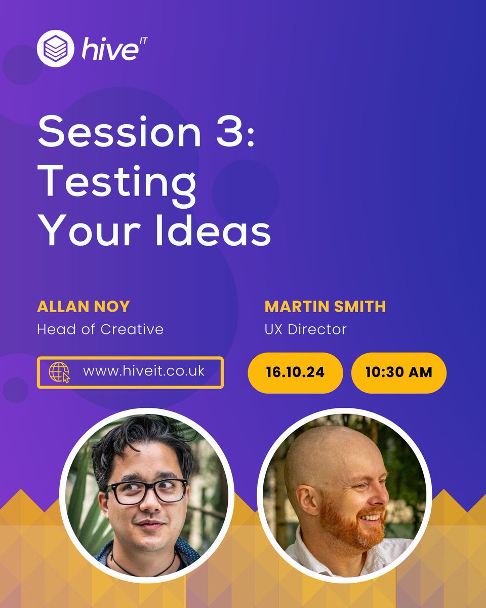 HiveIT_uk's tweet image. 🚨 Our third and final free Design Thinking workshop ends tomorrow with another sold-out event. 

In this workshop, we’re showing participants how to create testable prototypes, run effective user tests and gather feedback. #DesignThinkingWorkshop #FreeOnlineWorkshop #Ideas