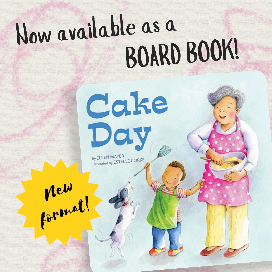 StarBrightBooks's tweet photo. Exciting news! CAKE DAY is now available as a board book!
🍰 Follow a young boy and his grandma as they bake a cake together. Little ones will love experiencing the different steps in baking a cake. Speaking in short sentences, the little boy talks with his grandma as they work. https://t.co/1cYR28ahoH
