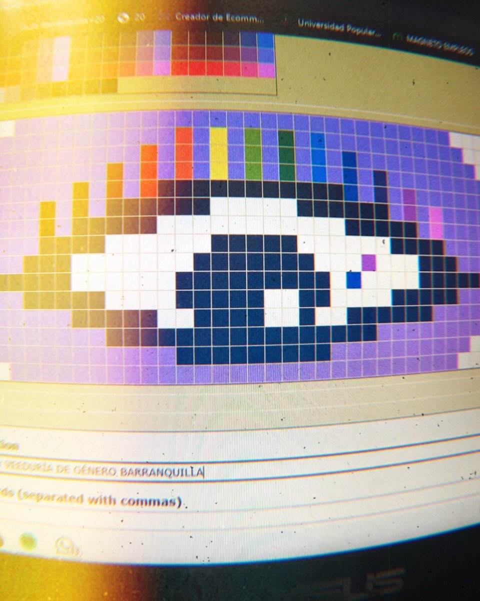 nicalibe's tweet photo. he diseñado y tejido para las compas de la Veeduría Mujer y Género. logré que su logo encajara perfectamente en estas manillas de 2.5cm de ancho y estoy maravillada con el resultado. 👁️💜🌈

¡gracias por la confianza! https://t.co/BQ8xw8eXT5