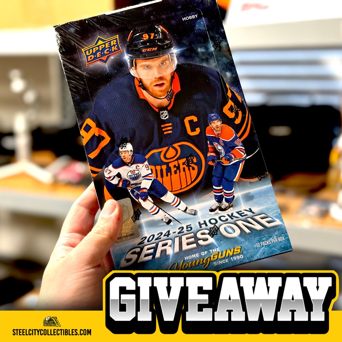 Steel City Collectibles (@scctradingcards) on Twitter photo 🚨 GIVEAWAY 🚨
RETWEET, LIKE, & FOLLOW <a href="/SCCTradingCards/">Steel City Collectibles</a> for your chance to win this 2024-25 Upper Deck Series 1 Hockey Hobby Box!
Want additional entries? Get one extra entry for each friend you tag (they must be following you)!
Must be following! Winner picked Thursday 🥳 🚨 GIVEAWAY 🚨
RETWEET, LIKE, & FOLLOW <a href="/SCCTradingCards/">Steel City Collectibles</a> for your chance to win this 2024-25 Upper Deck Series 1 Hockey Hobby Box!
Want additional entries? Get one extra entry for each friend you tag (they must be following you)!
Must be following! Winner picked Thursday 🥳