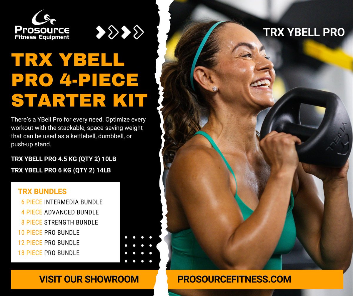 ProsourceFit's tweet image. Elevate your workout game with the TRX YBell Pro from Prosource Fitness! This versatile tool combines the best of kettlebells and dumbbells, offering a unique grip and endless exercise possibilities. Perfect for strength training, cardio, or flexibility work.