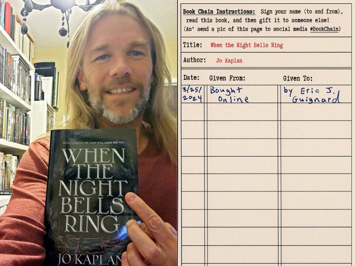 ericjguignard's tweet image. Highlighting #BookChain 11!

WHEN THE NIGHT BELLS RING (@CamCatBooks) by @JoannaPary:

Tracked as ericjguignard.blogspot.com/2024/10/book-c…

Where to next? Only chance and the last reader involved may determine! #BookChainChallenge