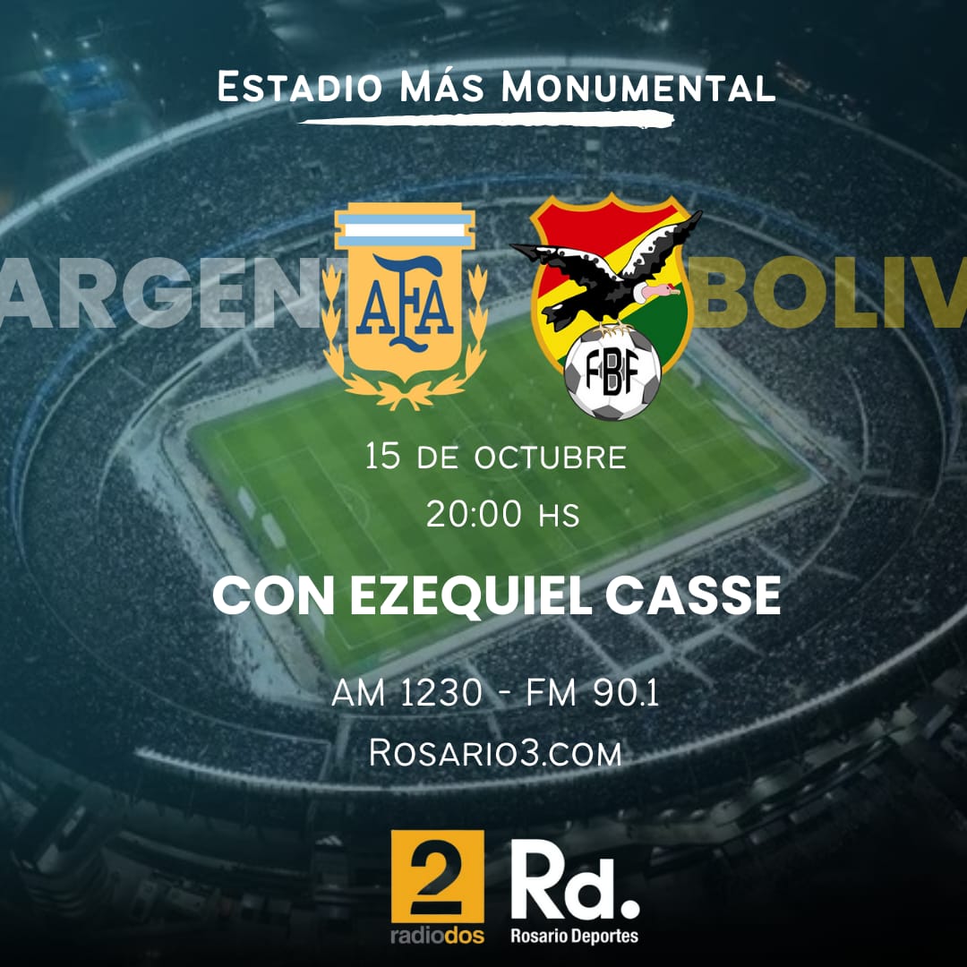Desde las 20 los esperamos para <a href="/Argentina/">🇦🇷 Selección Argentina ⭐⭐⭐</a> <a href="/FBF_BO/">Federación Boliviana de Fútbol</a> en <a href="/radio2rosario/">Radio2 AM1230</a> <a href="/RosarioDeportes/">Rosario Deportes</a> "el gran espectáculo de la radio"
