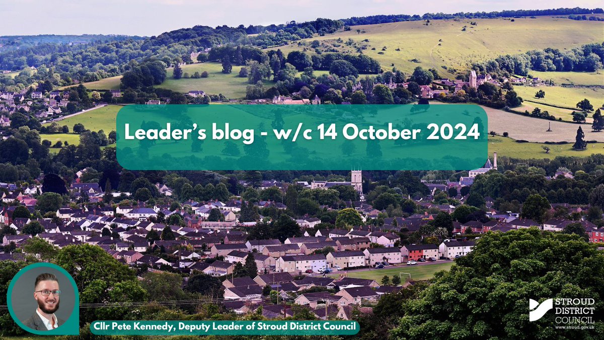 SDC Leader's blog - w/c 14 October 2024

✍ How you can watch the next Full Council meeting on 24 Oct
✍ How to apply for community crowdfunding
✍ Stratford Park leisure centre will be closed 1-8 Nov to prepare for SDC's takeover - sign up for updates.

stroud.gov.uk/news/leaders-b…