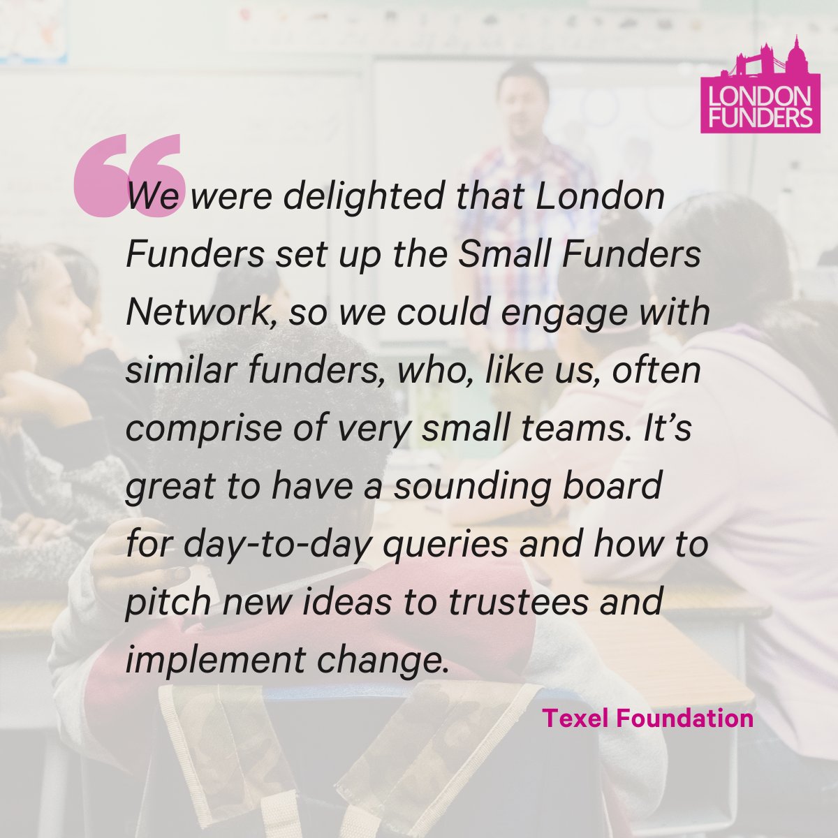 For this month's Member Spotlight we spoke to the Texel Foundation about everything from their Staff Support &amp; Development Fund to <a href="/IVAR_UK/">IVAR</a>'s Open &amp; Trusting grantmaking, to our Small Funders Network

Find out more about their work &amp; read the full Q+A ➡️ londonfunders.org.uk/latest/news/me…