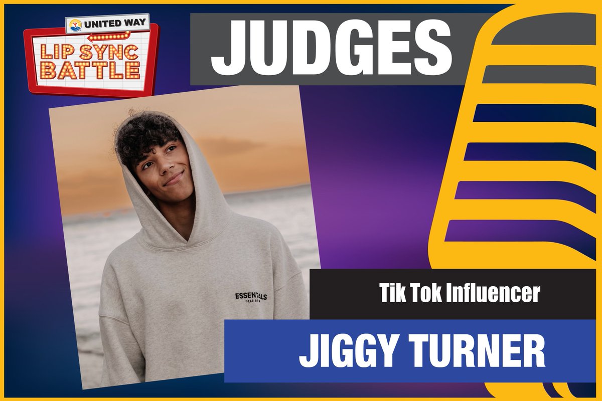 🎙️ 😎 🌟 Our second judge is Tik Tok Influencer Jiggy Turner! Jiggy is a TikTok star and influencer with 700,000 followers on TikTok and 140,000 more on Instagram! He has worked with brands like Old Navy and Target. Have you purchased your tickets yet? uwlipyncbattle.com. 🎟️