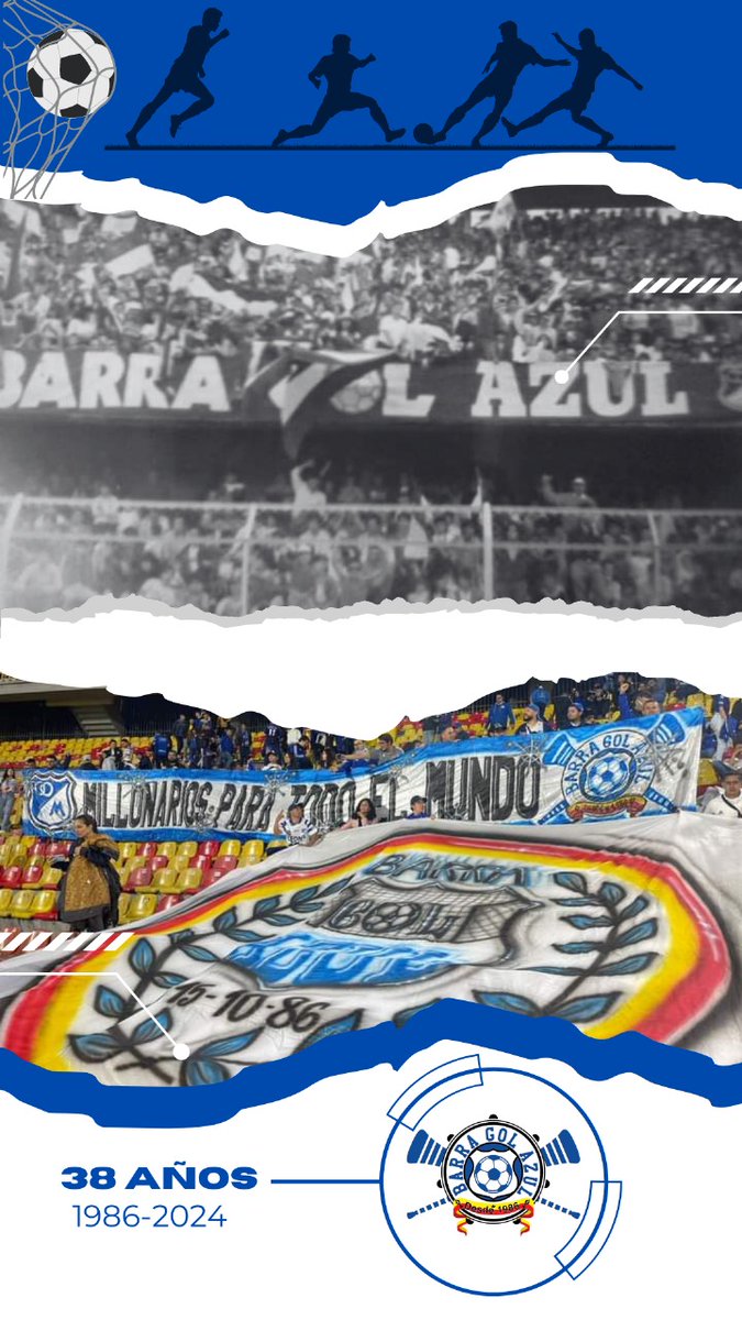 BarraGolAzul's tweet photo. Hace mas de tres decadas decidimos consolidar la pasión con la creación  del Gol Azul, fundamentados en el amor y la pasión acompañada de la lealtad y la ilusión. 

Esa ilusion que mantiene vivos los principios de creer y estaren, forjando la identidad y la devoción del hincha https://t.co/fNvhBMCpGi