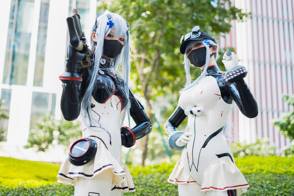 safufuruarua's tweet photo. CICF 第二天

少女前线2追放
可露凯 - 速度之星：小白

少女前线
HK416 - 子夜福音：我

📷：@NaiveKirito 

 #GirlsFrontline #GirlsFrontline2 https://t.co/h2CCd0OegQ