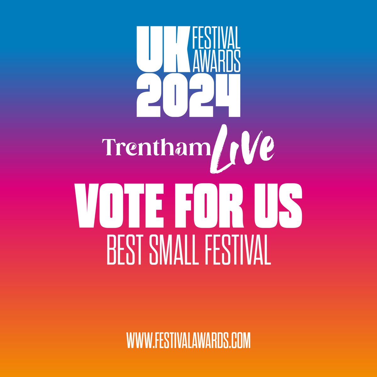 Trentham Live (@trenthamlive) on Twitter photo 🌟🎶 There's only a few more days left to vote for <a href="/TrenthamLive/">Trentham Live</a> for Best Small Festival at the UK Festival Awards 2024! 🎉🙌
If you’ve danced, sang along, and made unforgettable memories with us, we’d love your support! 🥰
🗳️ Cast your vote here👉 bit.ly/UKFestivalAwar… 🌟🎶 There's only a few more days left to vote for <a href="/TrenthamLive/">Trentham Live</a> for Best Small Festival at the UK Festival Awards 2024! 🎉🙌
If you’ve danced, sang along, and made unforgettable memories with us, we’d love your support! 🥰
🗳️ Cast your vote here👉 bit.ly/UKFestivalAwar…