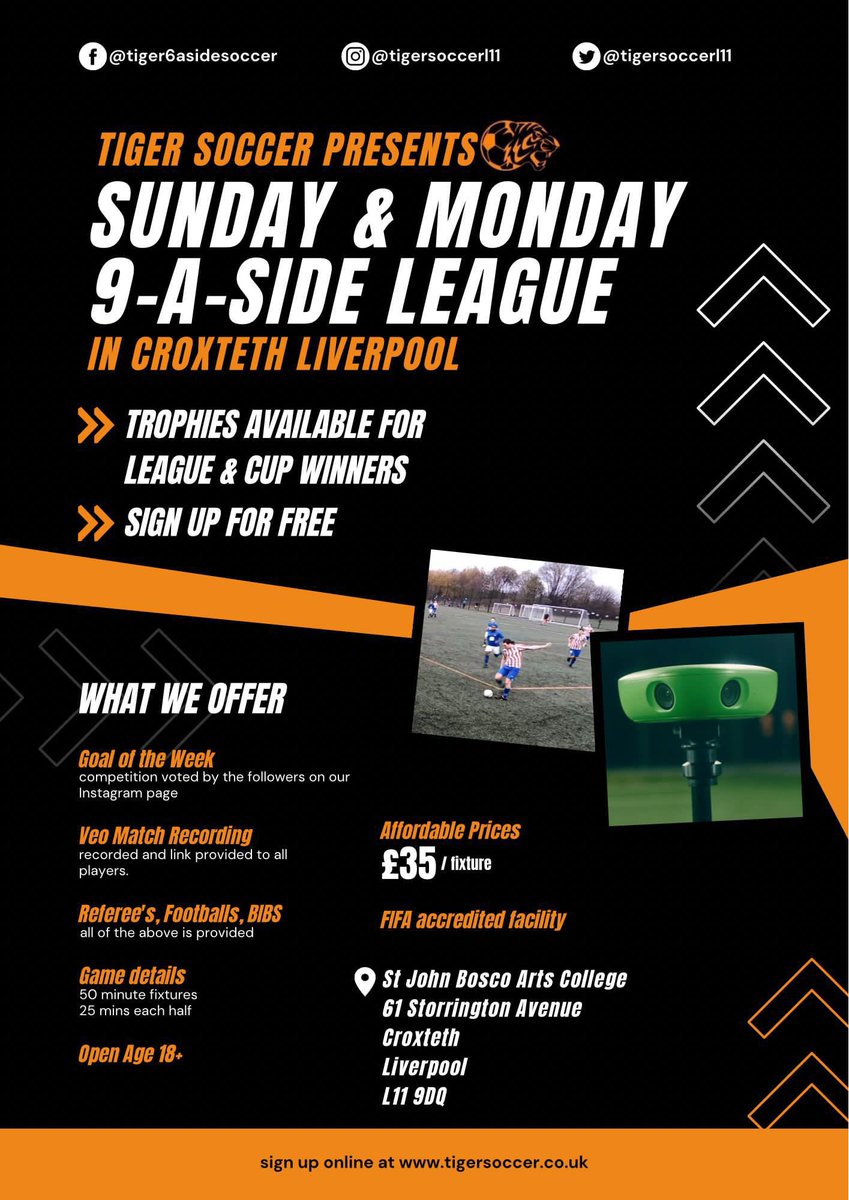tigersoccerl11's tweet photo. Get in touch to get involved🐅🏆🔝 https://t.co/gwfiv8yIzH