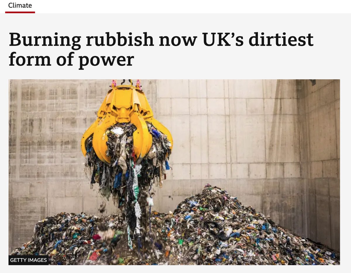 For anyone who's read WASTELAND this won't come as a surprise, but this new report on the UK's waste incinerators finally puts their emissions into numbers. Plus, they smother recycling rates and only profit thanks to perverse tax incentives &amp; greenwash. bbc.co.uk/news/articles/…