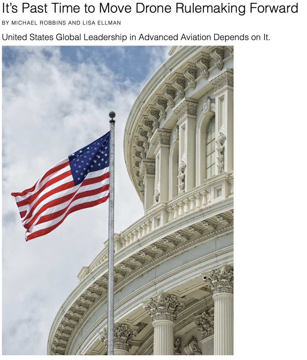 Op-ed today in <a href="/InsideUnmanned/">Inside Unmanned Systems</a> with @LeeLellman on the need to move forward with drone Beyond Visual Line of Sight rulemaking now: linkedin.com/posts/michael-…
<a href="/AUVSI/">Association for Uncrewed Vehicle Systems Intl</a>