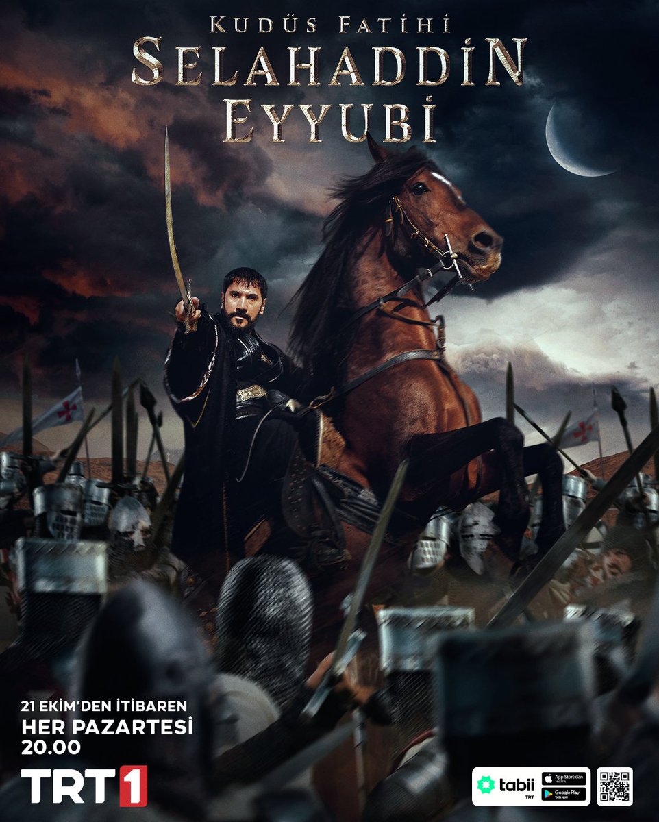 Ümmeti bir, Kudüs’ü hür kılan büyük komutan!

#KudüsFatihiSelahaddinEyyubi yeni sezon afişi yayında!

21 Ekim Pazartesi 20.00’de TRT 1’de başlıyor. 
@selahaddindizi