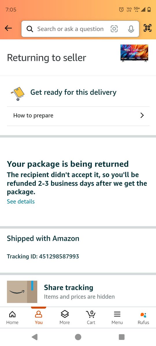 manojharsos's tweet photo. @amazonIN @AmazonHelp @amazon I asked delevery agent to open box and check but he refuse and cancelled the order without my concent. Very rude and senseless service of your courier partner. If Amazon is unable to manage proper delivery why gets the orders? https://t.co/Rn5EeaTun9