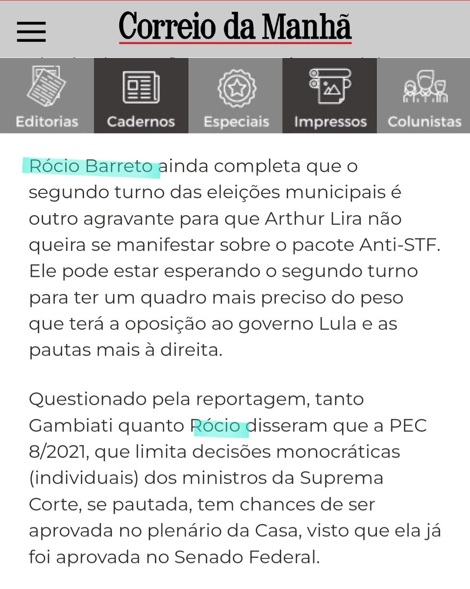 rocioBarreto's tweet photo. Análise Pacote Anti-STF! https://t.co/BvbnHpI1wx