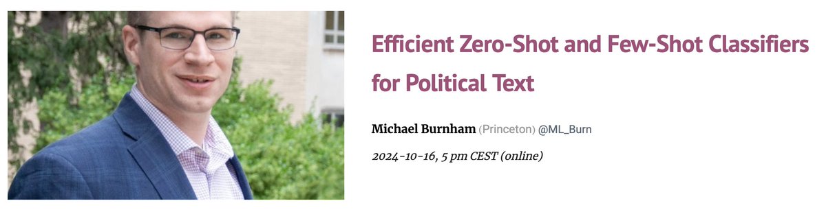 🚨 Excited for the grand opening of the new round of the tada.cool speaker series with <a href="/ML_Burn/">Mike Burnham</a> tomorrow at 5PM CEST on efficient classifiers for political text! Everyone’s welcome - join us for an amazing first session 🎉
