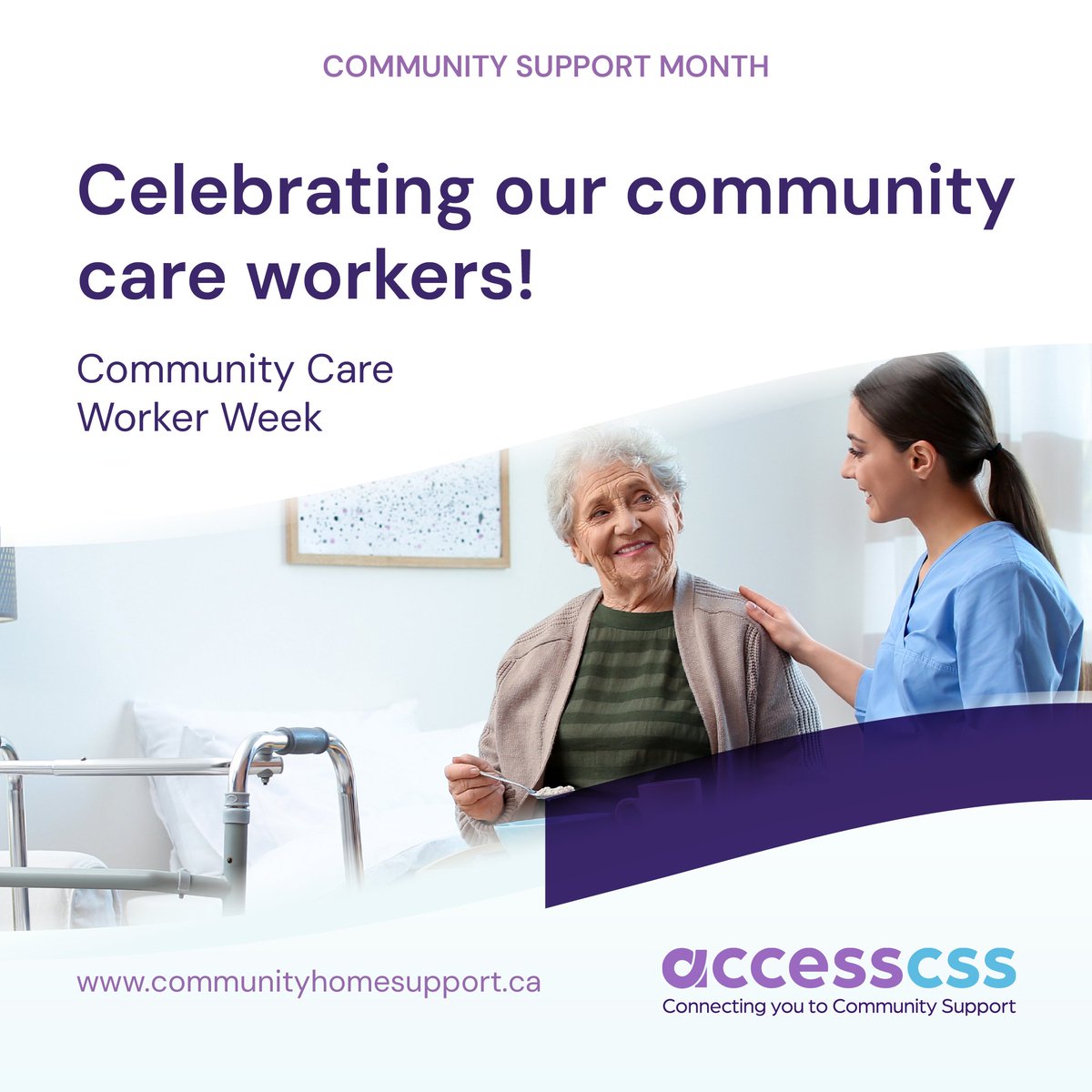 ACCESSCSS's tweet photo. Happy Community Care Worker Week!

We want to be dedicated to honouring the incredible individuals who make a difference in all our communities. 

https://t.co/v5XefKv0kd
#CommunitySupportMonth #CommunityCareWorkerWeek https://t.co/dQYWVtt3Uw