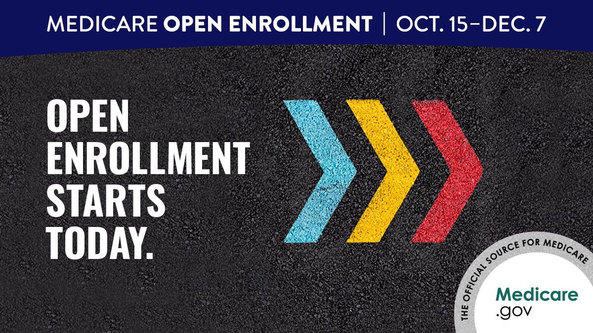 MedicareGov's tweet photo. #MedicareOE starts today! Now’s your chance to compare your Medicare coverage options for 2025. Check for lower costs or better coverage, or make sure your current choice is still the best for your needs and budget. Get started at https://t.co/0bQZfIdPNx. https://t.co/1mUMWvOKCc
