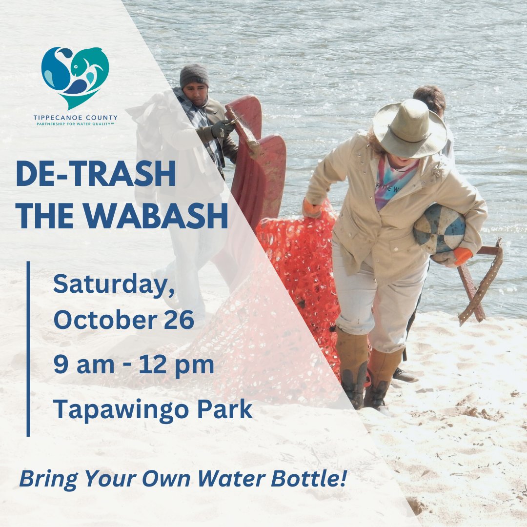 Shout out to our presenting sponsor of De-Trash the Wabash, <a href="/VSEngineering/">VS Engineering</a>! We are looking forward to improving our community at the river clean up event on Saturday, October 26. Get in on the fun:  tcpwq.org