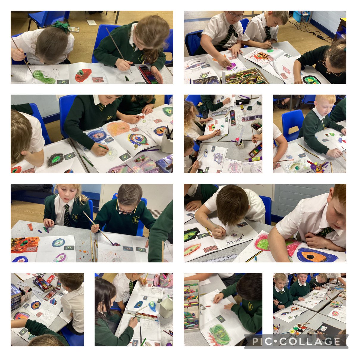 Year 4 have been showing off their artistic skills be recreating dragon eyes with different mediums!